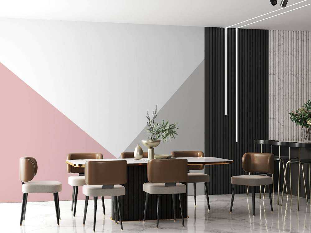 Rosa och grå trianglar