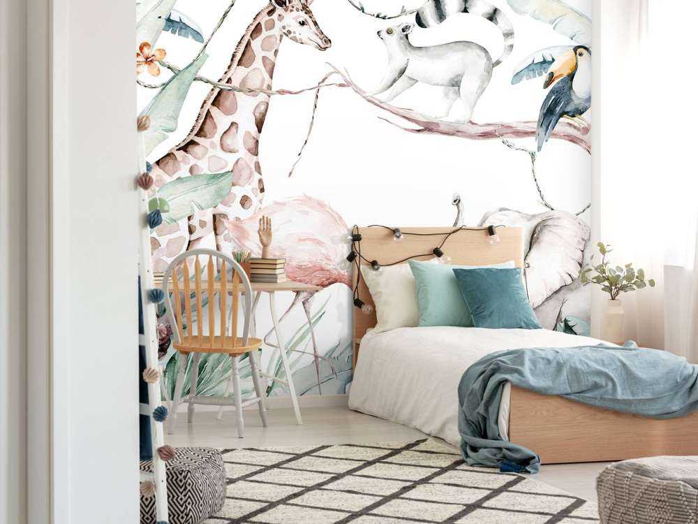 Akvarell afrikanska djur