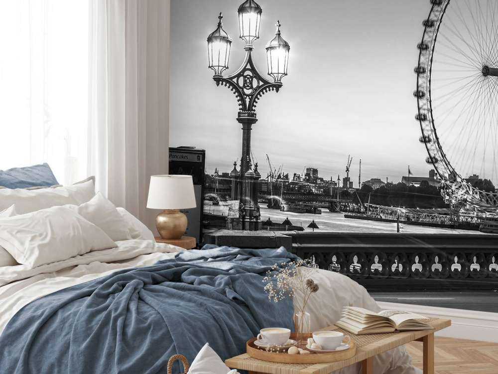 Pariserhjulet svart och vitt