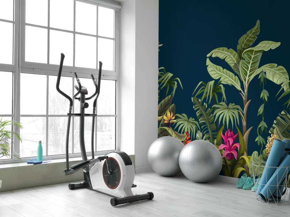 Djungelblommor och träd