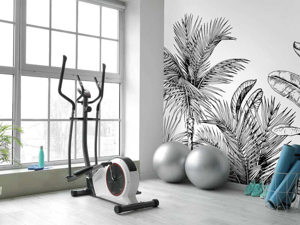 Palmer och bananblad