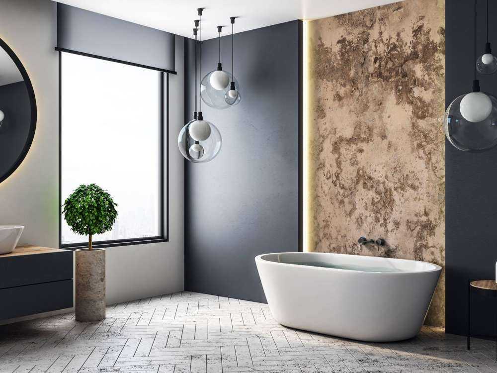 Betong med stuckatur