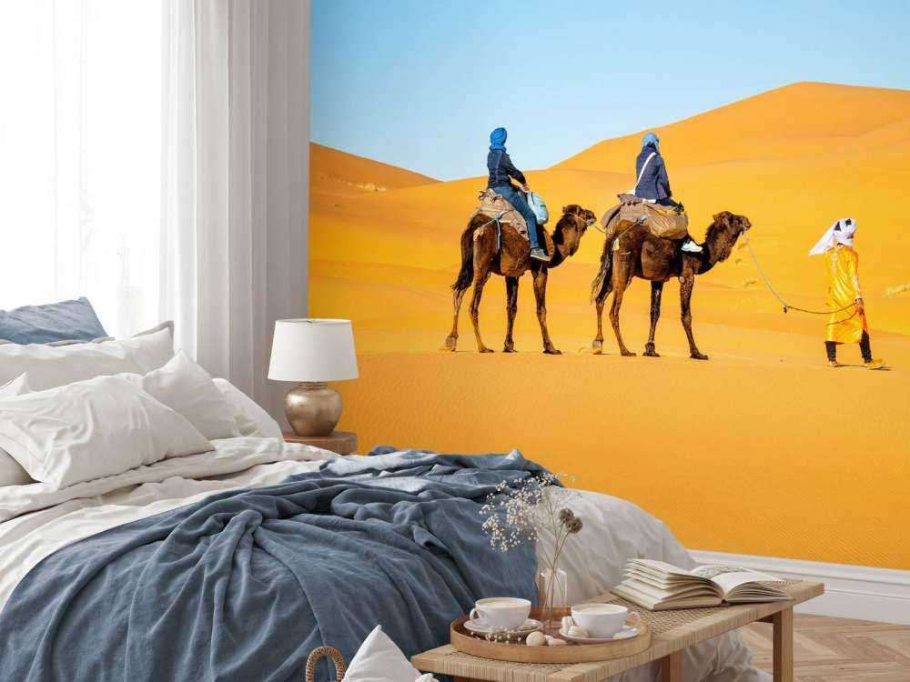 Kameltur genom öknen