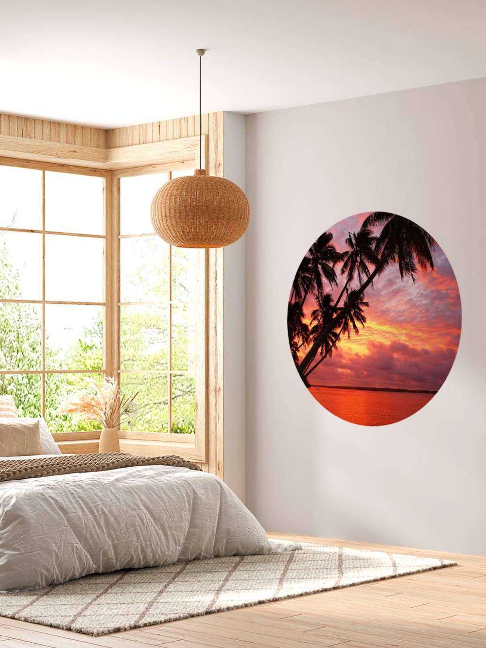 Palmer över ett rött hav