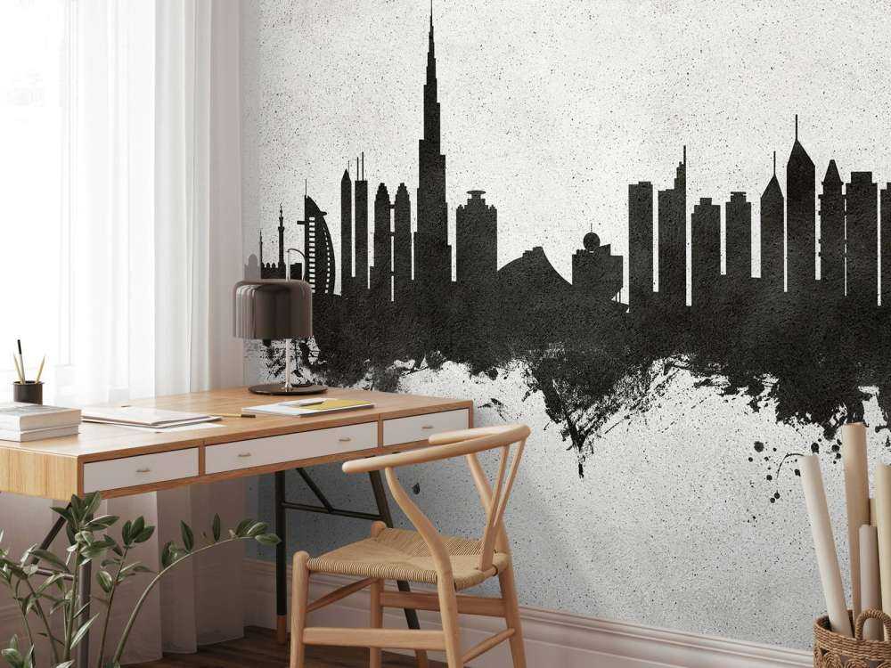 Akvarell silhuett, Dubai