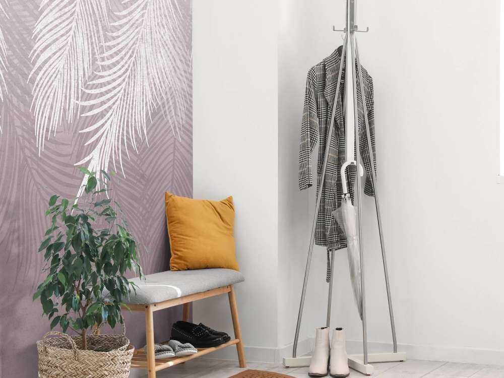 Palmeblader på betong