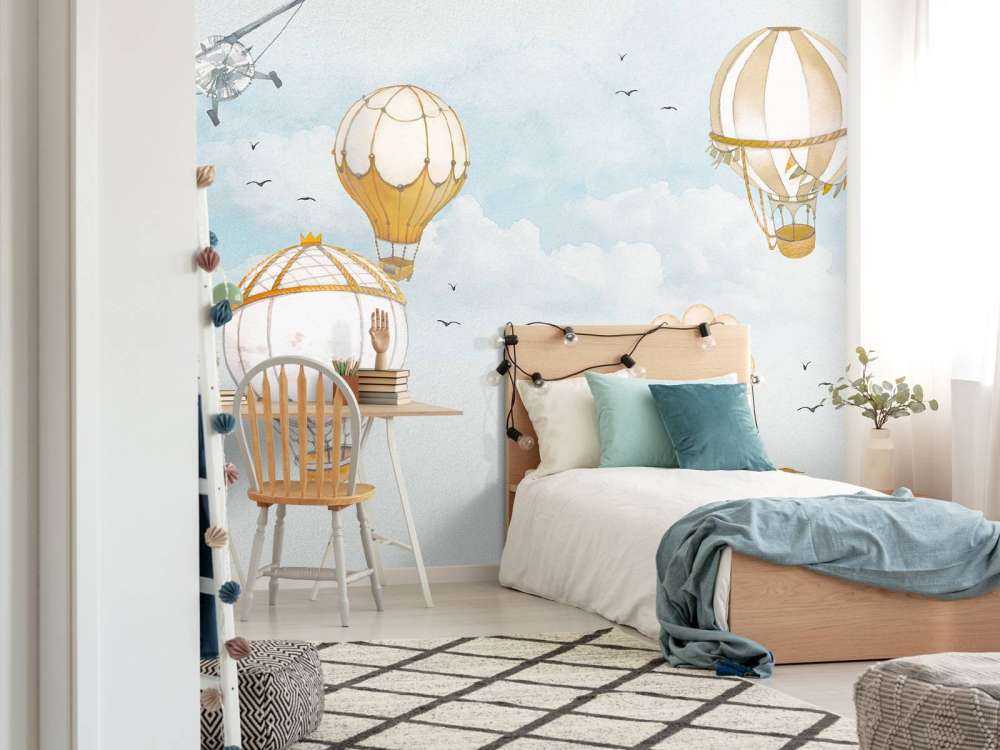 Varmluftsballonger akvarell