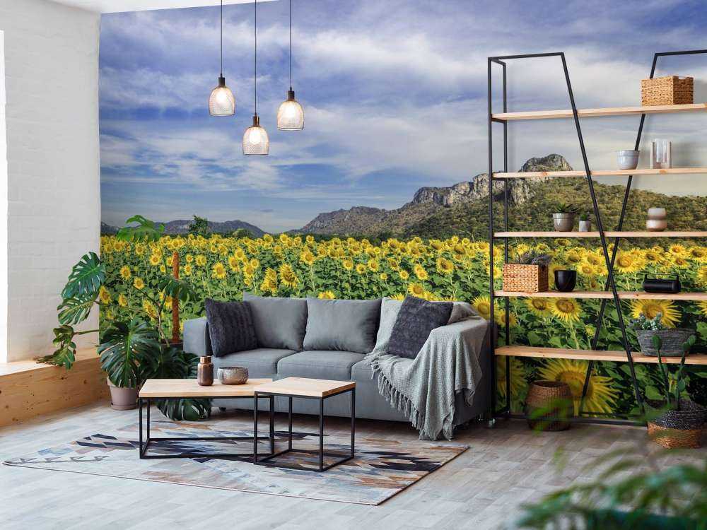 Gult blomstrende felt