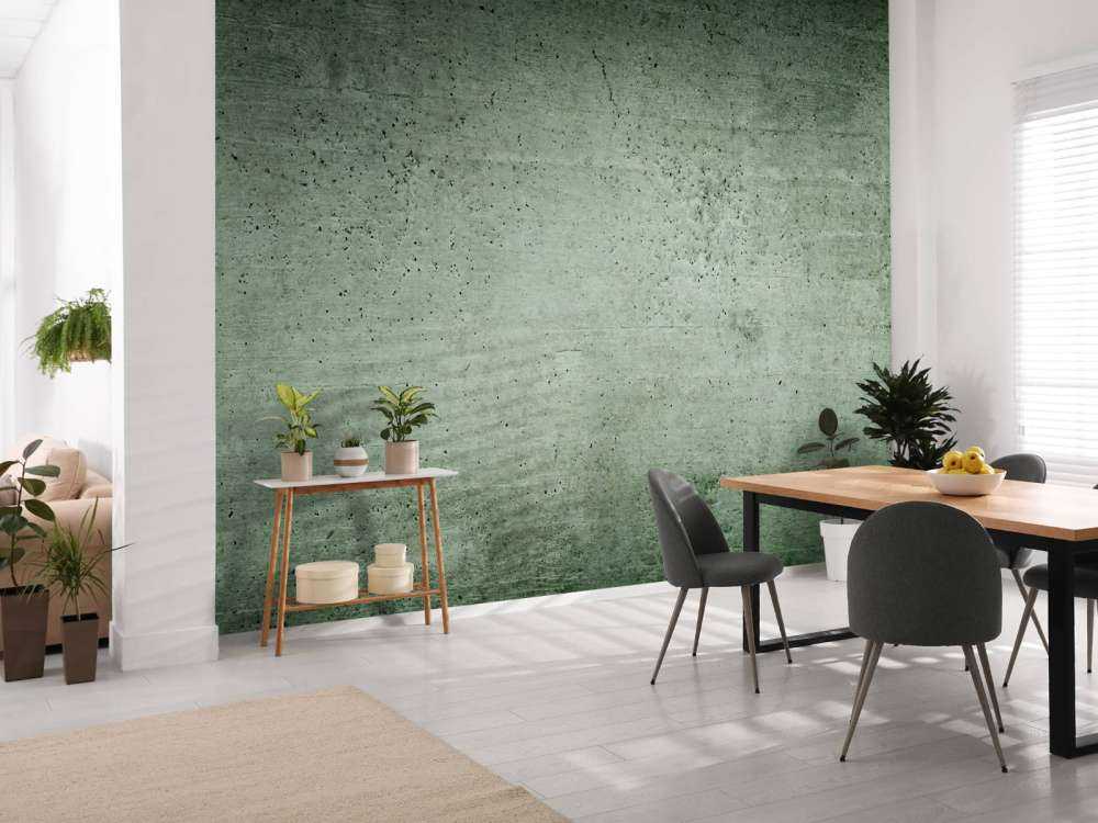 Grønn betongvegg