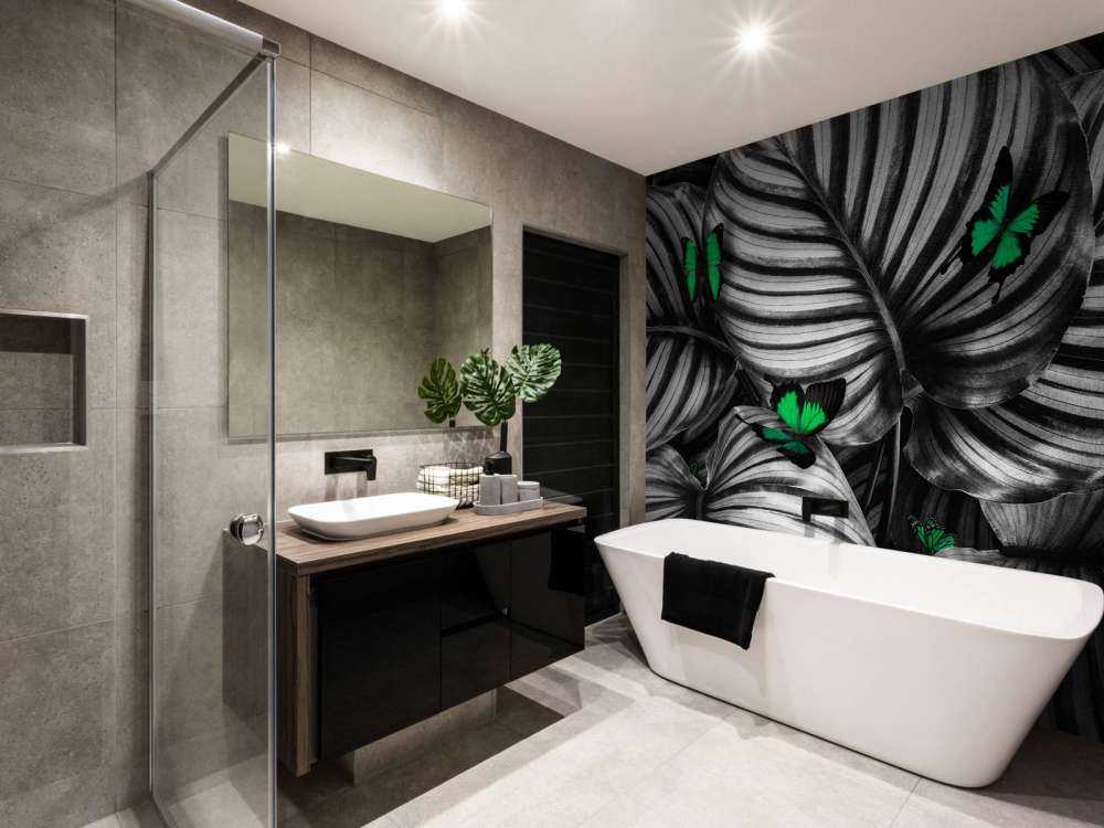 Sommerfugler på stripete blader