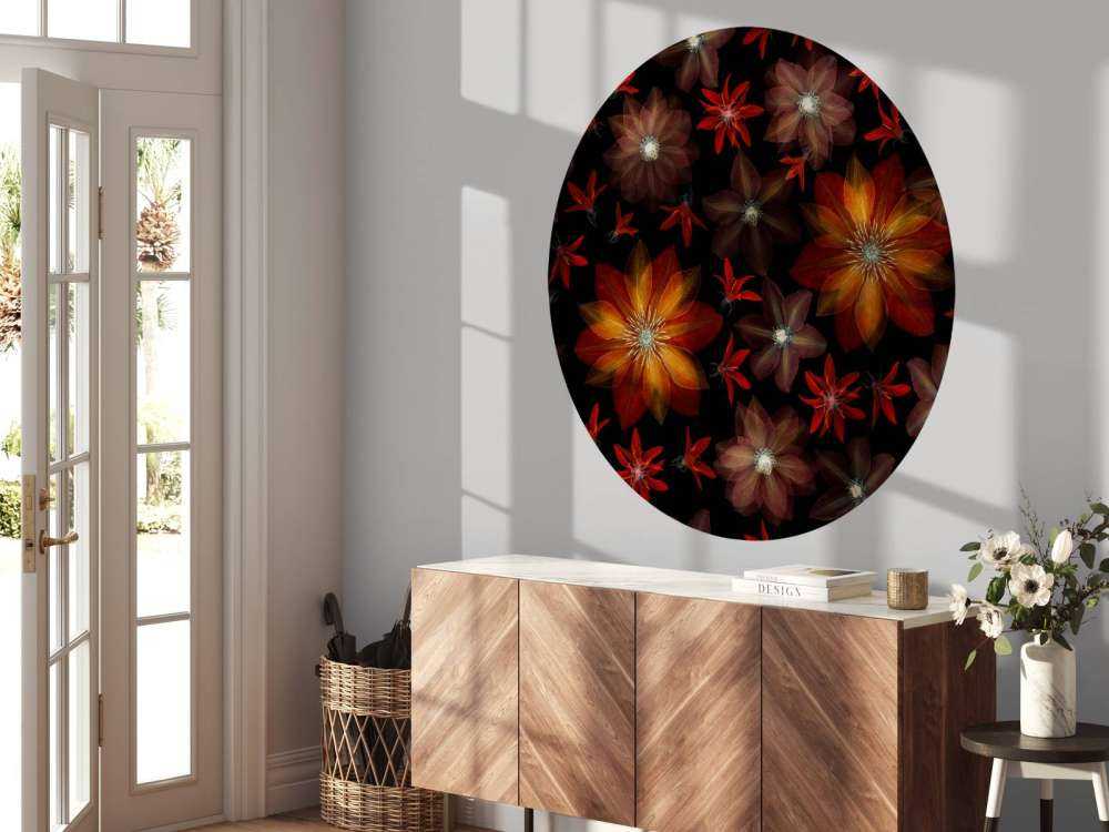 Røde klematisblomster