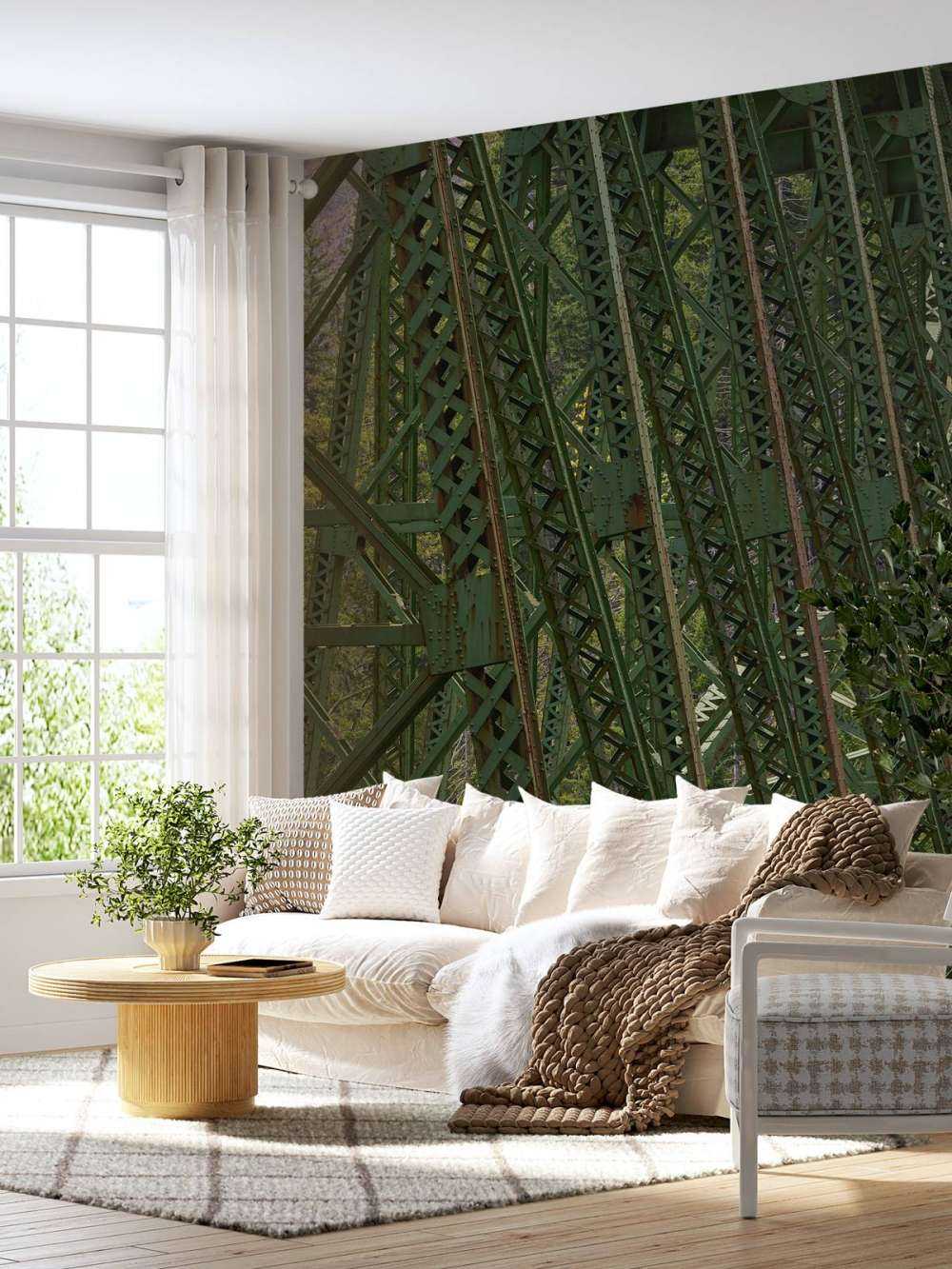 Stålkonstruksjon gammel jernbanebro