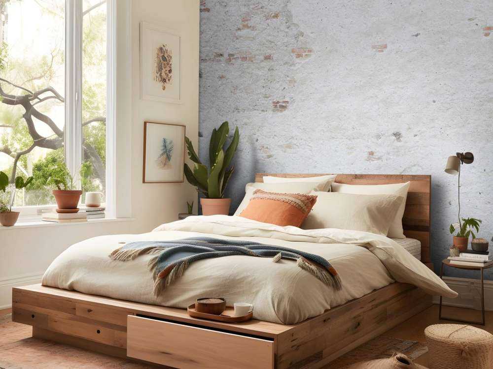 Gammel vegg med stukkatur