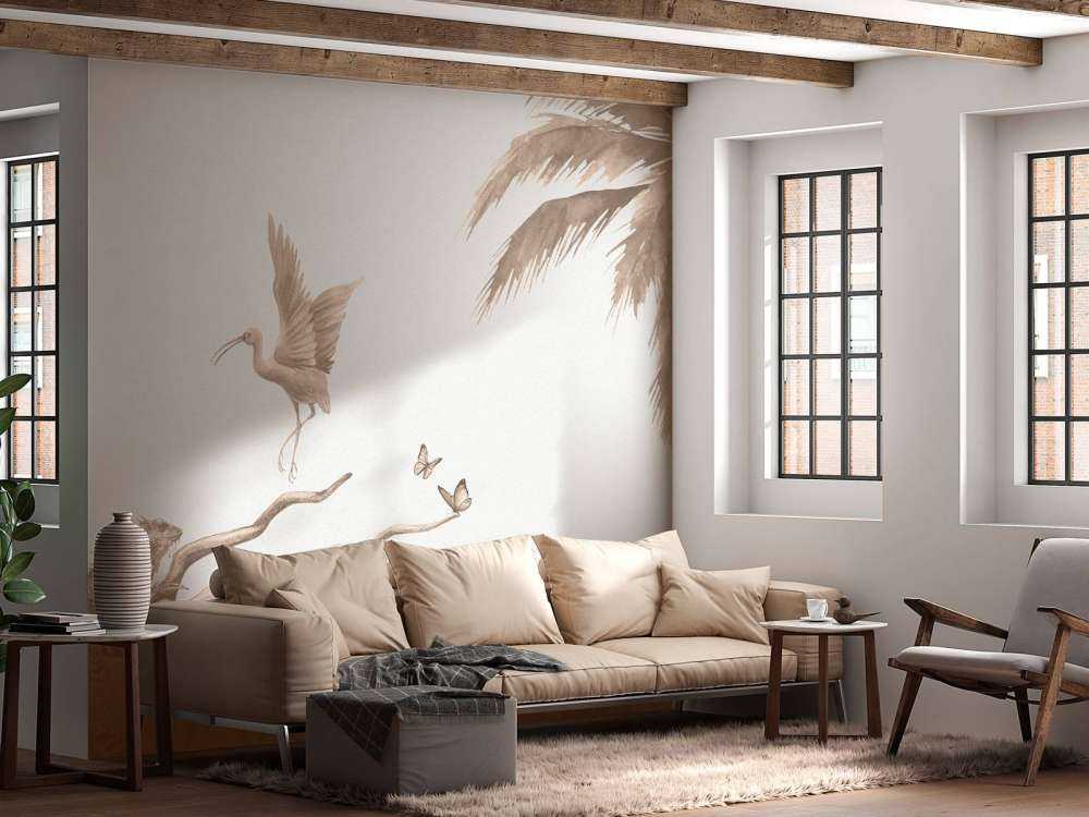 Gren med jungeldyr i taupe