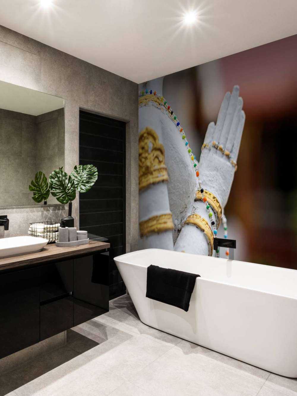 Hvitt og gull Buddha Temple Complex Bangkok (Thailand)