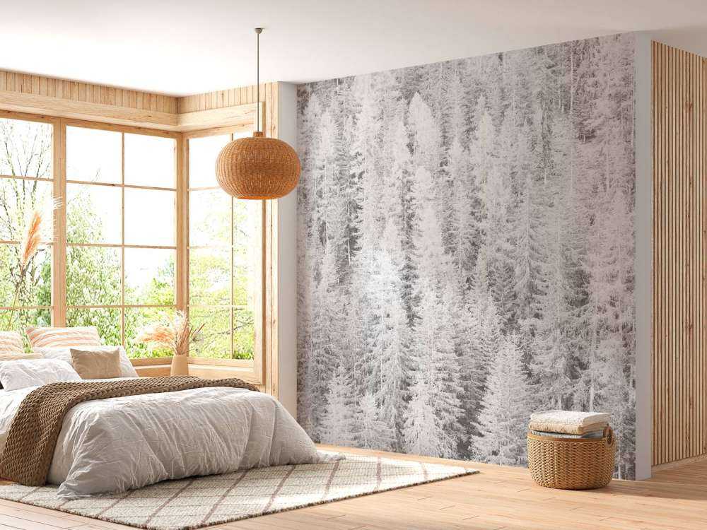 Bartrær i svart og hvitt