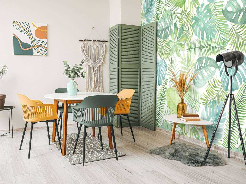 Tropiske akvarellblader