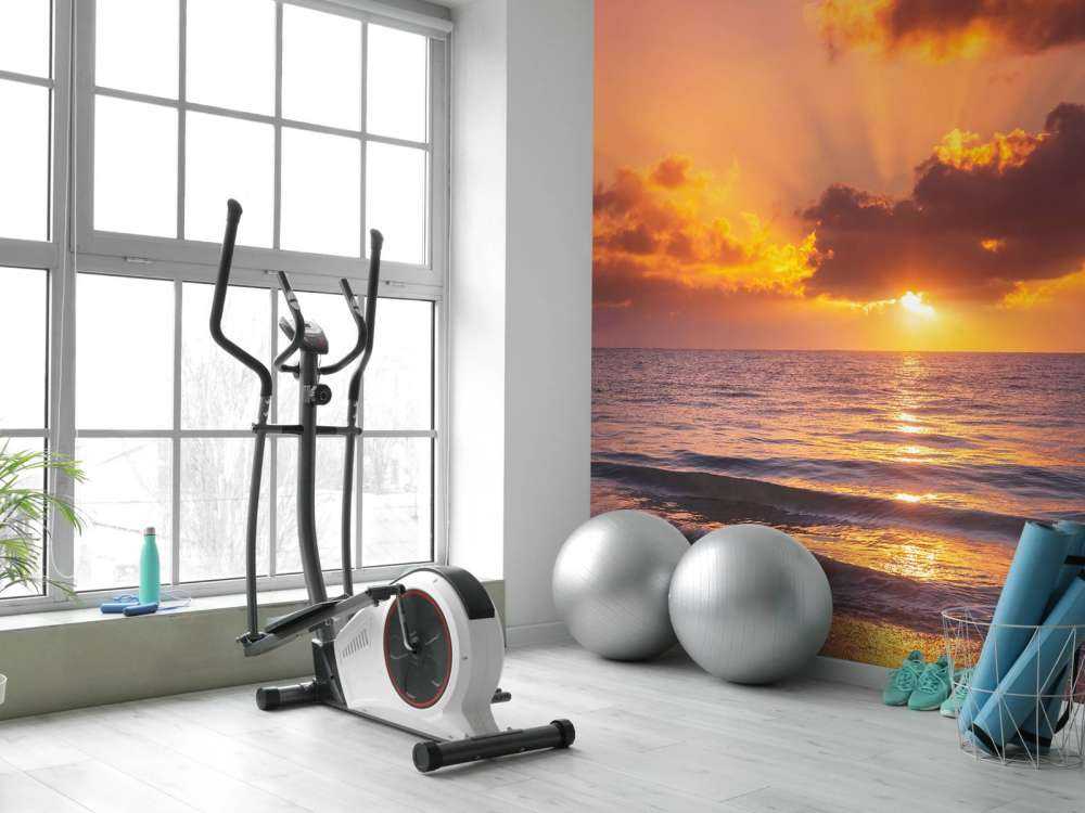 Vakker oransje solnedgang