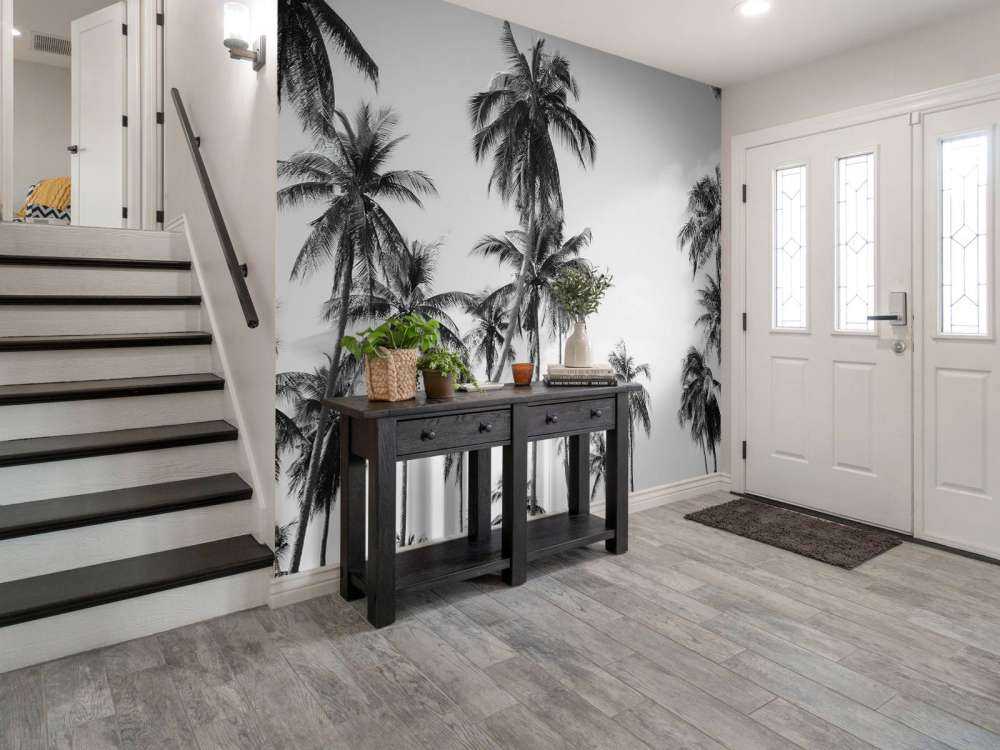 Palmer i svart og hvitt