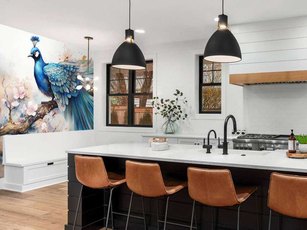 Påfågel i Vårmist