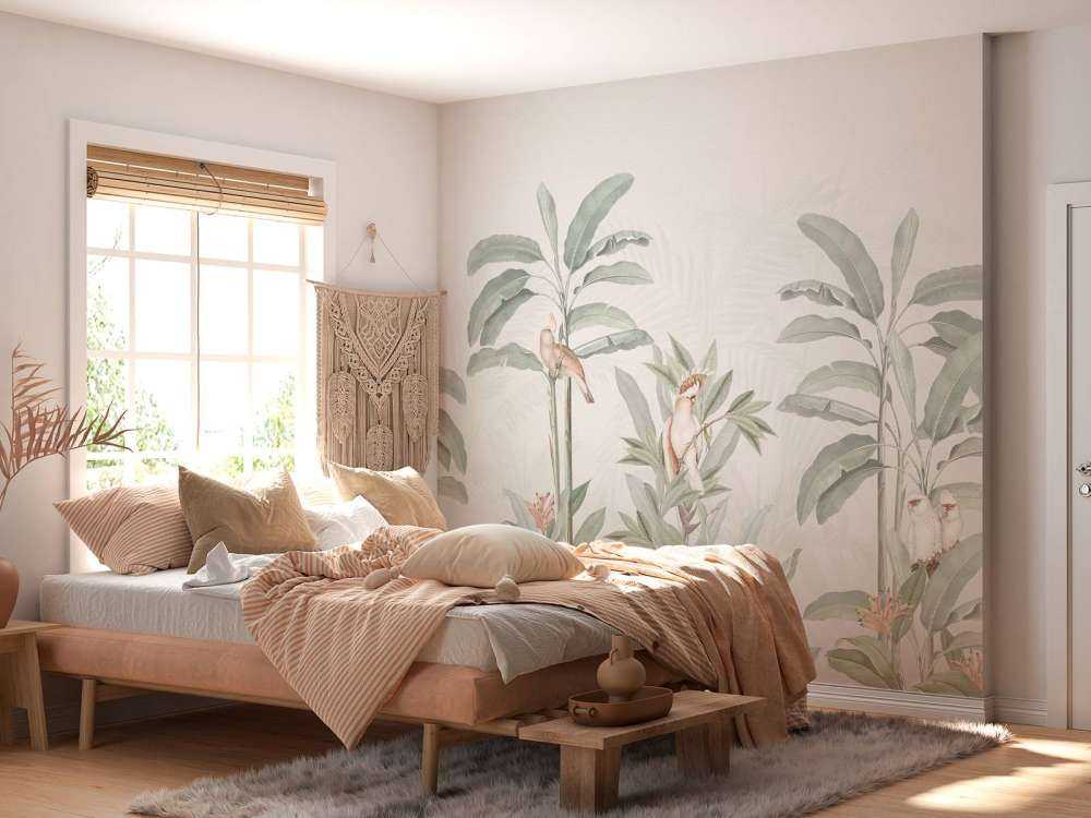 Vintage djungellandskap - pastell