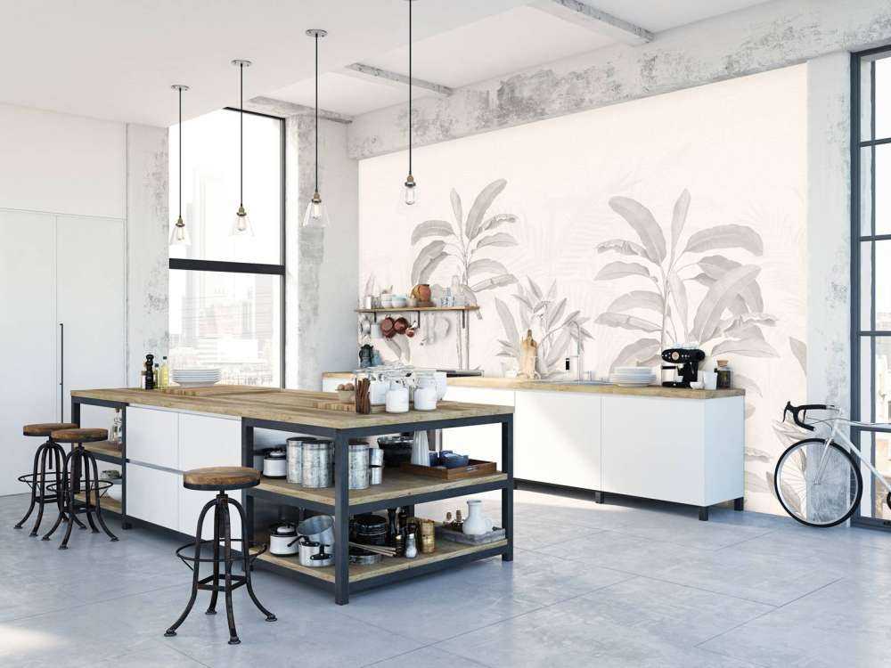 Vintage djungellandskap - sepia