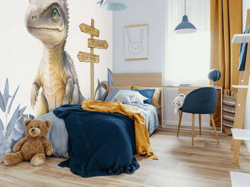 Baby spinosaurus i den blåa djungeln