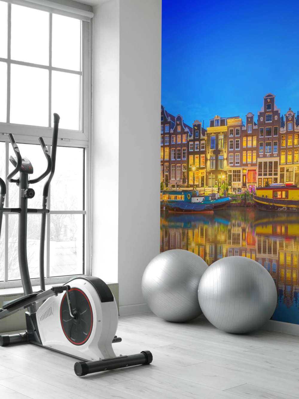 Amsterdams kanal på natten
