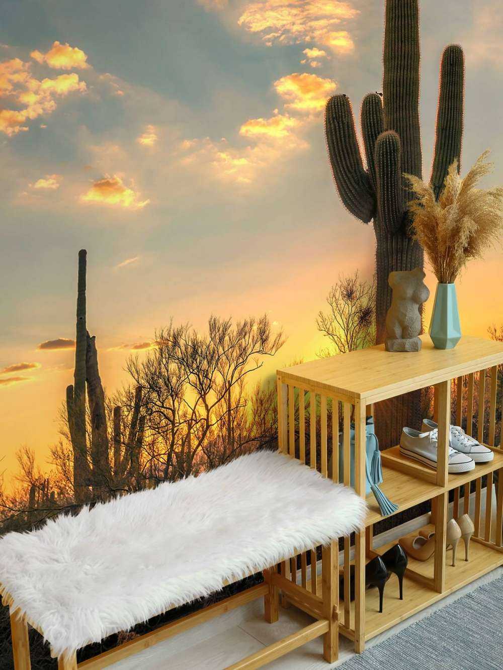 Kaktus vid solnedgången