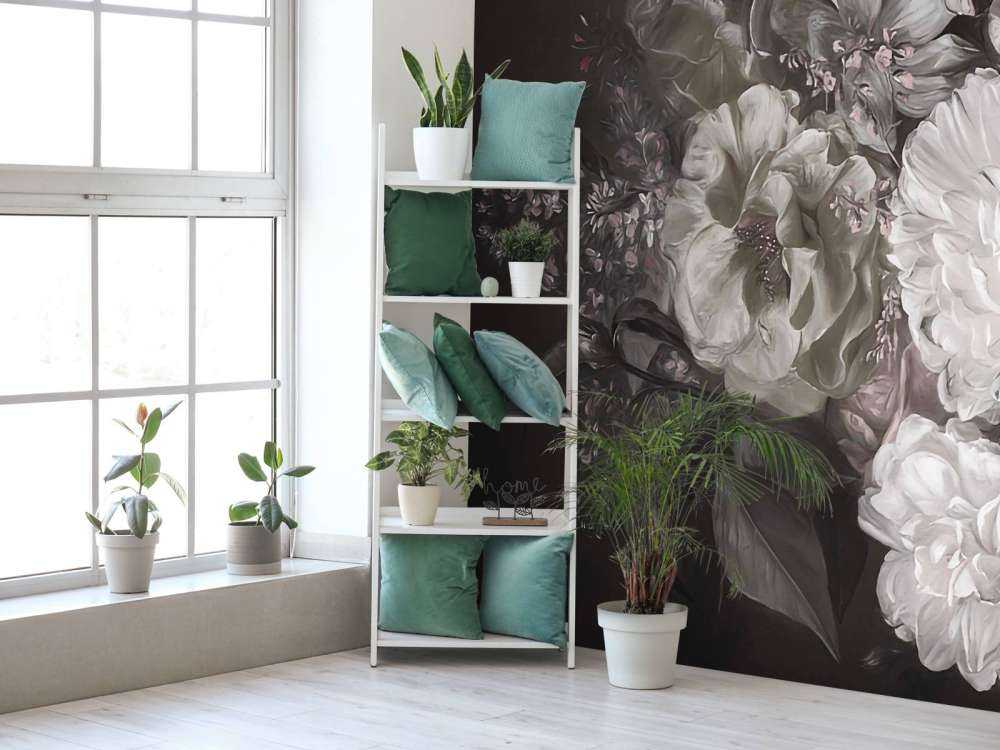 Bukett med lila grönt