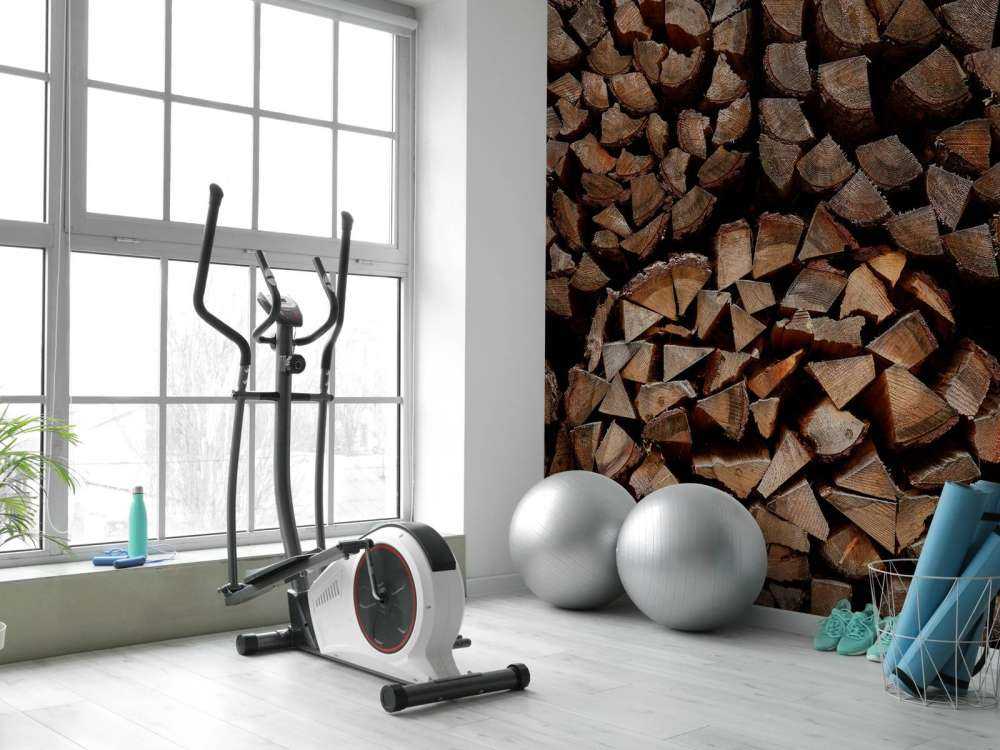 Runda högar av trä