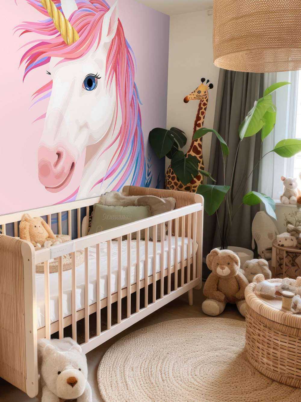 Enhörning med blommor