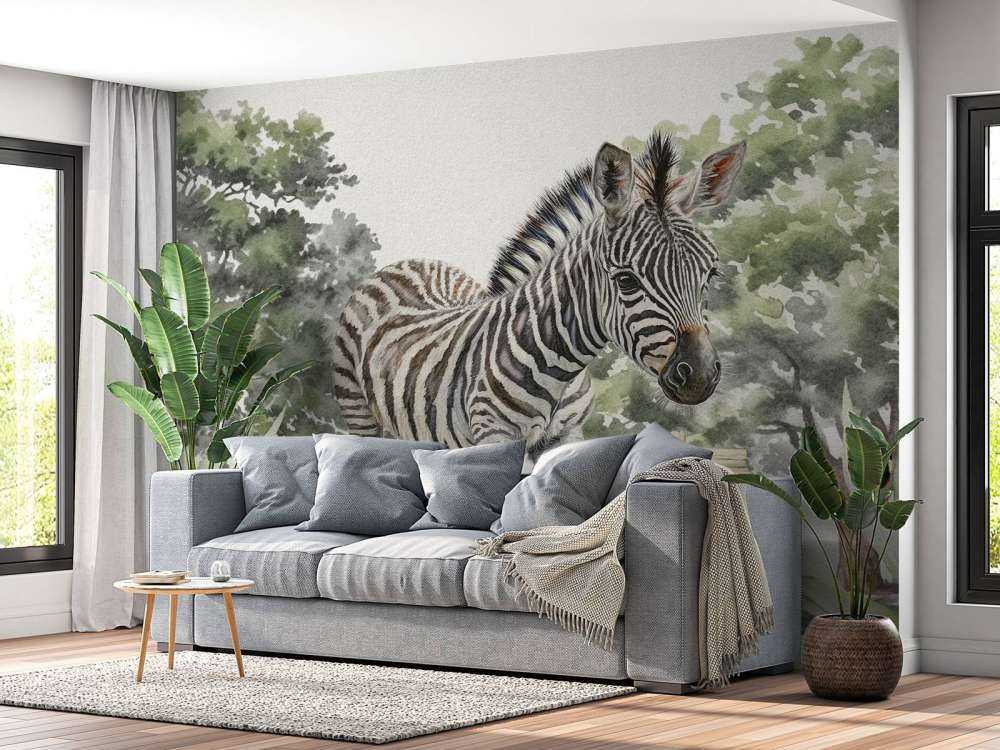 Ung zebra i det vilda
