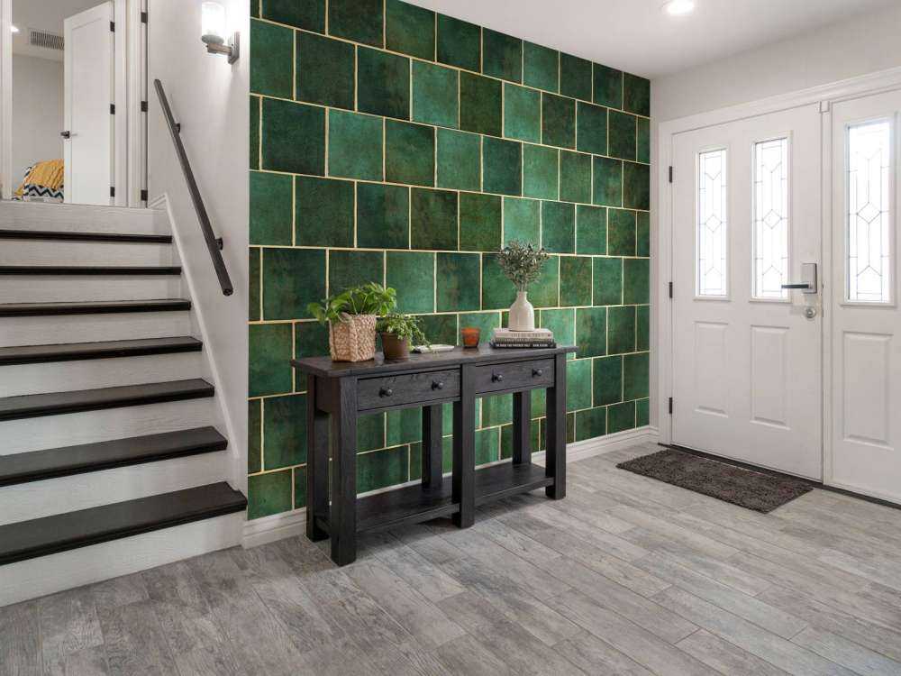 Gröna keramiska plattor