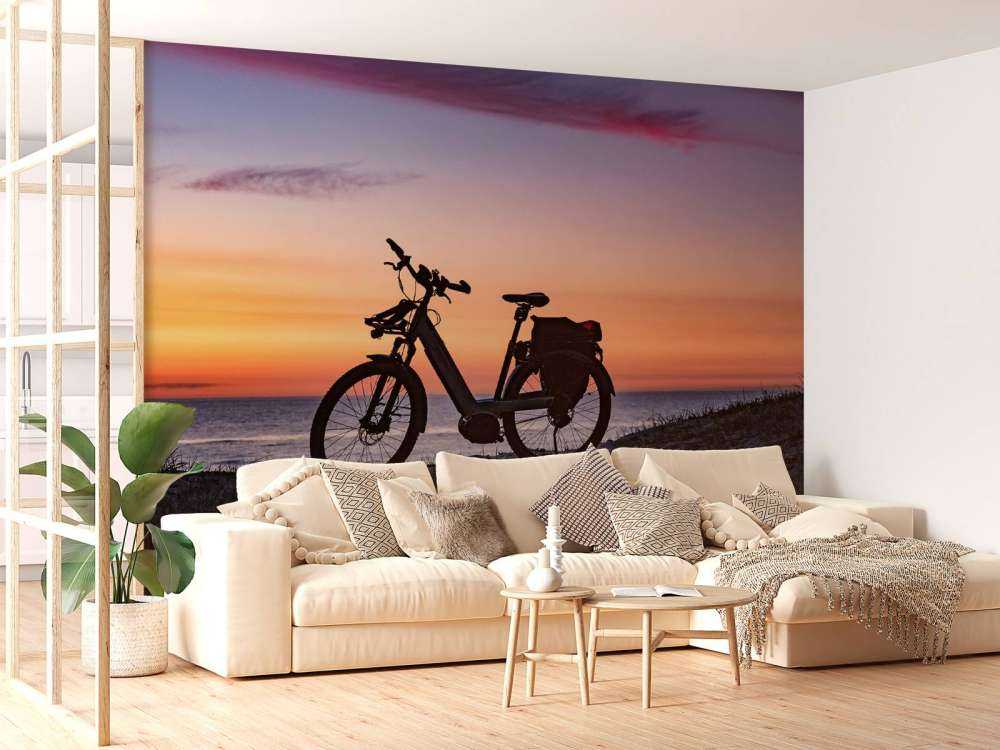 Cykel vid ett hav