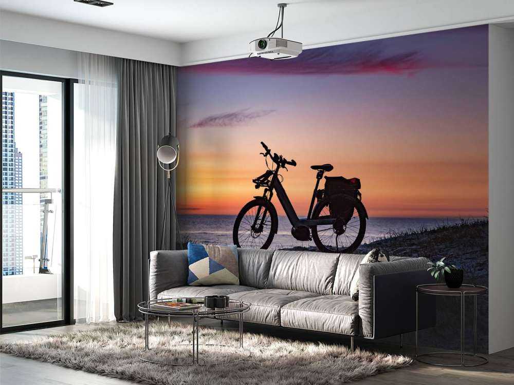 Cykel vid ett hav