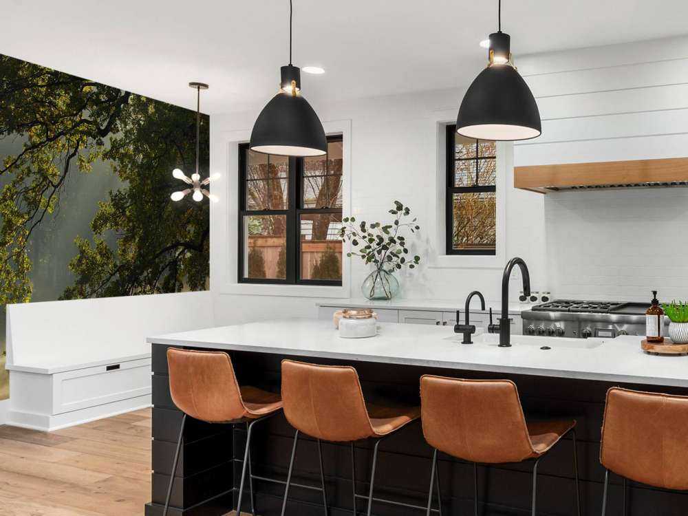 Överhängoche grenar ovanför vattnet