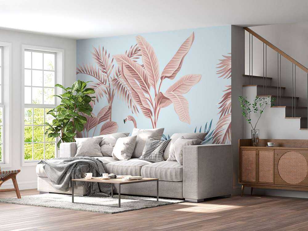 Rosa tropisk djungel