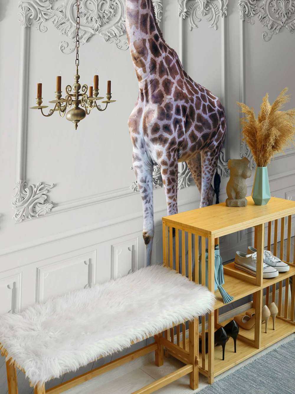 Giraff med ljusstake