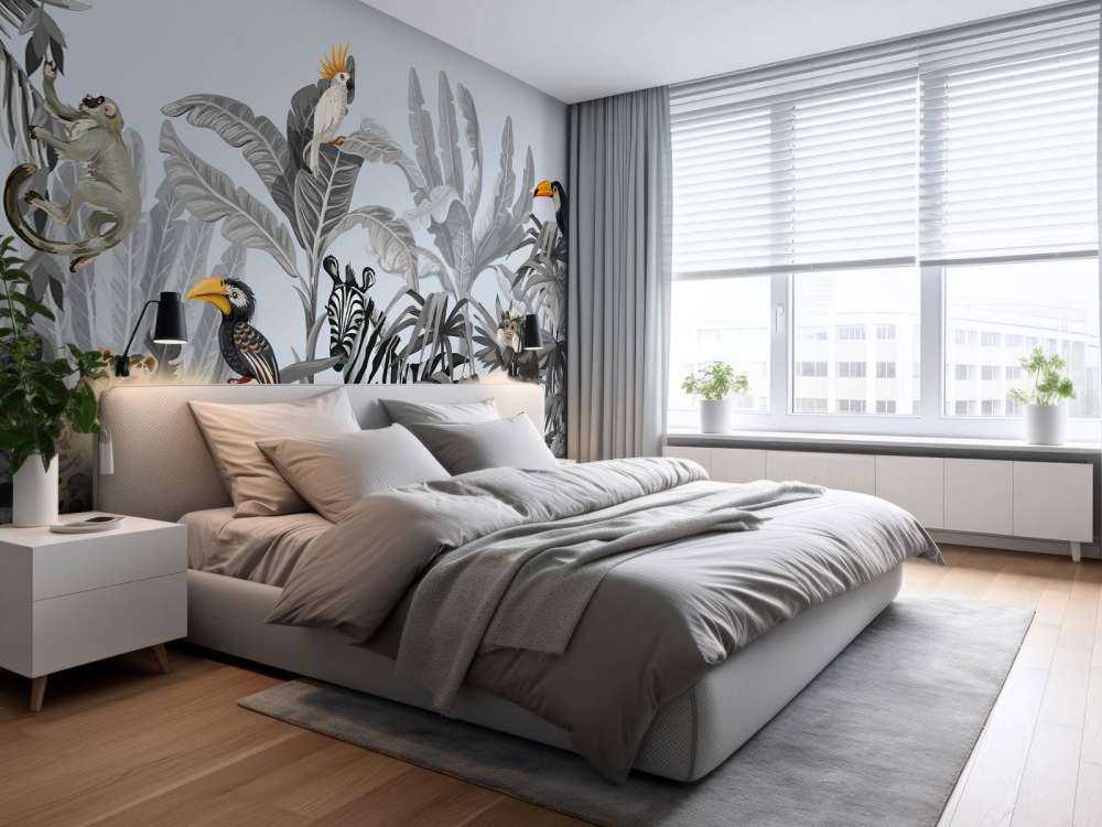 Djungel full av djur