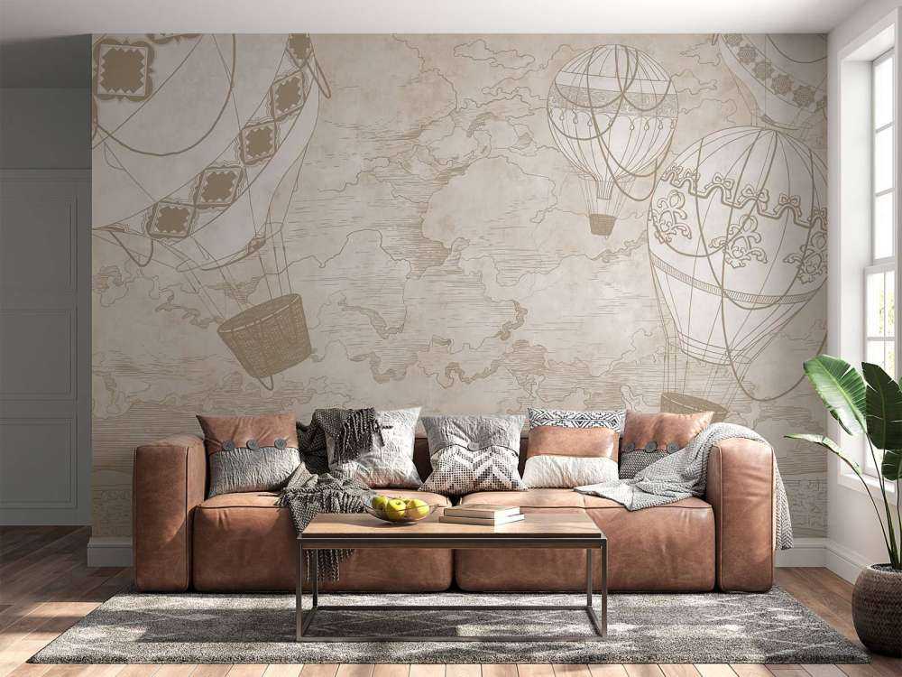 Varmluftsballonger över staden