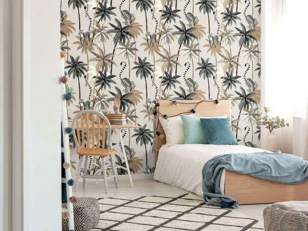 Ringstjärtade lemurer i träden