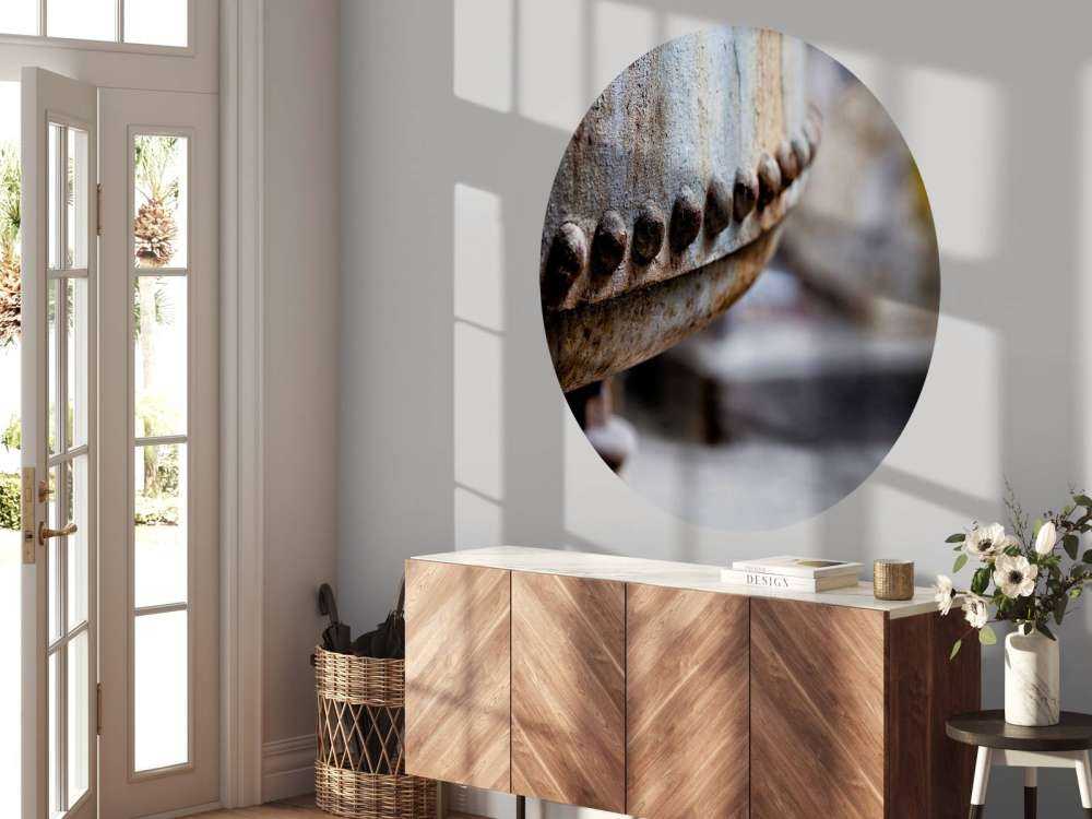 Detalj av en rostig ångpanna