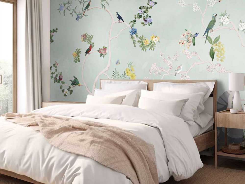 Birds in Garden Panorama 5