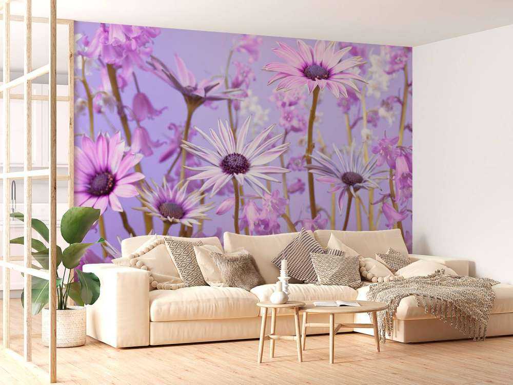 Farverige lilla blomster