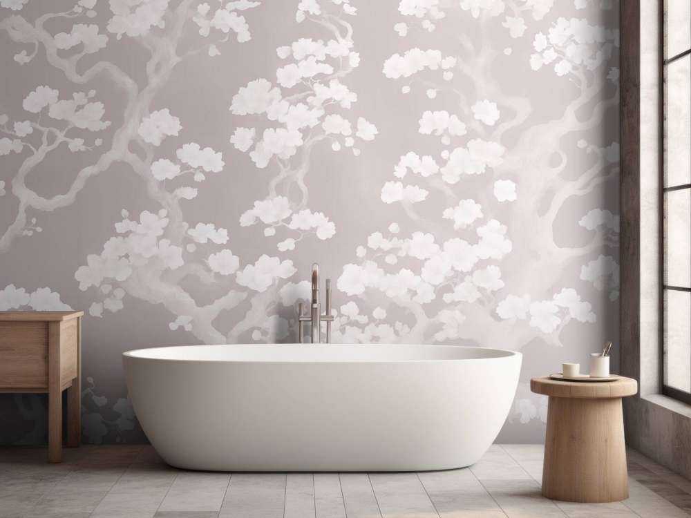 Vidunderlig blomstrende skov - pink