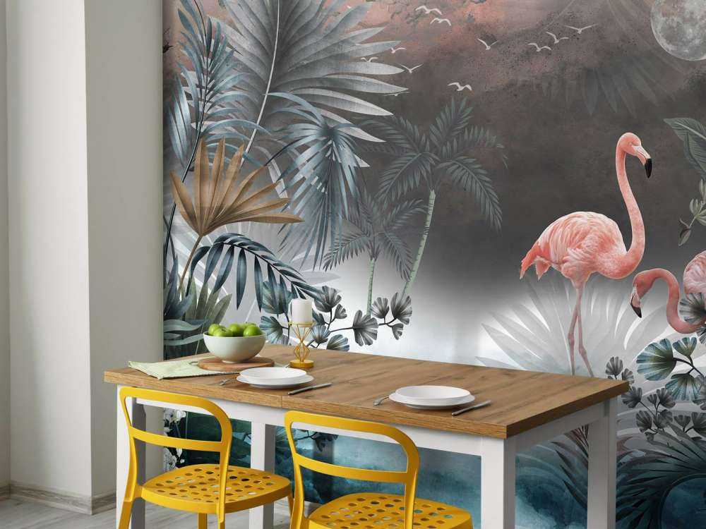 Flamingoer om natten