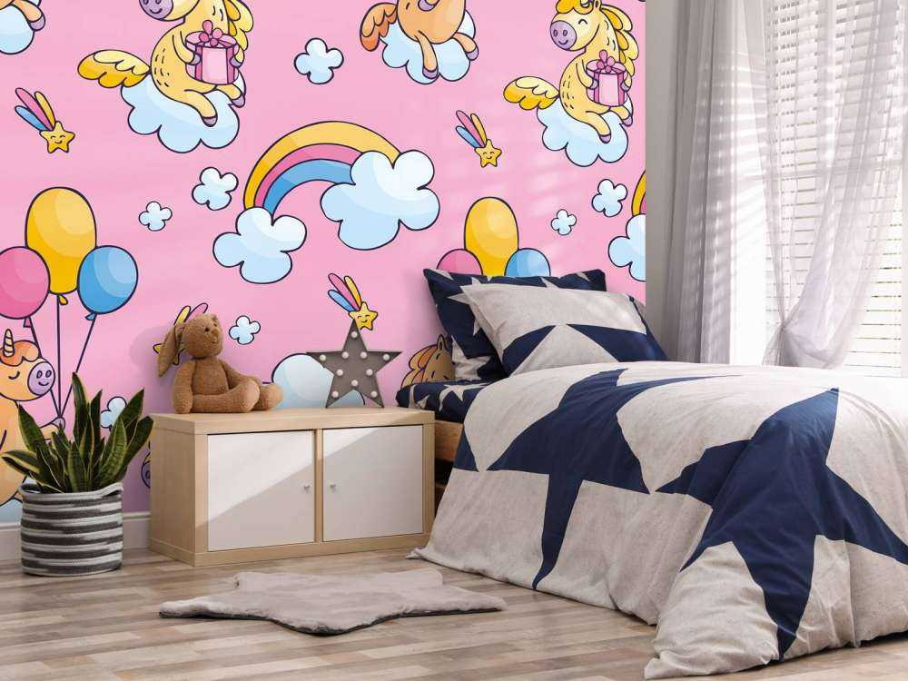 Enhjørninger med balloner