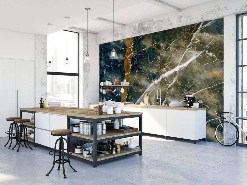 Marmor med skystruktur