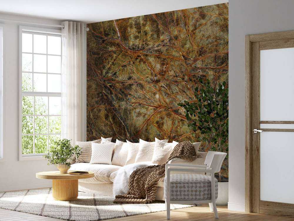 Marmor med farvede årer